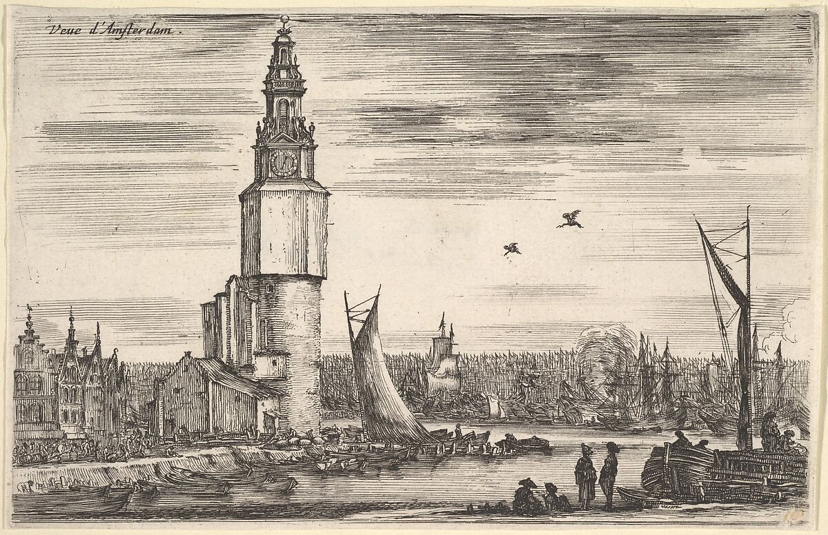 Stefano della Bella | View of Amsterdam (Vue d'Amsterdam), a tower and ...