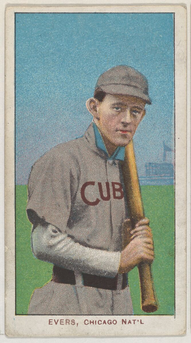 Evers, Chicago, National League, from the White Border series (T206) for the American Tobacco Company, Issued by American Tobacco Company, Commercial lithograph 