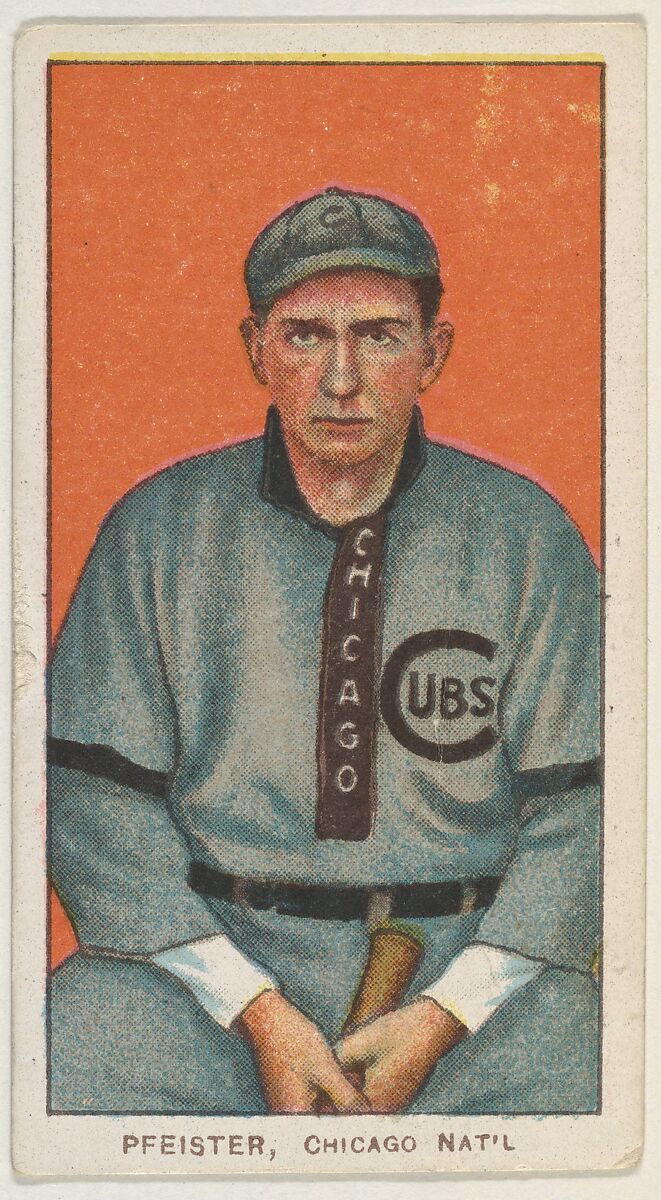 Pfeister, Chicago, National League, from the White Border series (T206) for the American Tobacco Company, Issued by American Tobacco Company, Commercial lithograph 