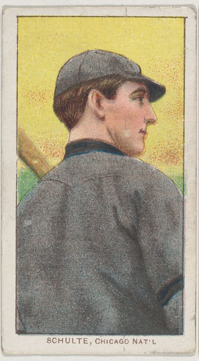 Schulte, Chicago, National League, from the White Border series (T206) for the American Tobacco Company, Issued by American Tobacco Company, Commercial lithograph 