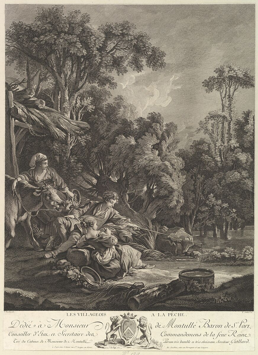 Les Villagois à la Pêche (The Villages Fishing), René Gaillard (French, ca. 1719–1790 Paris), Etching and engraving 