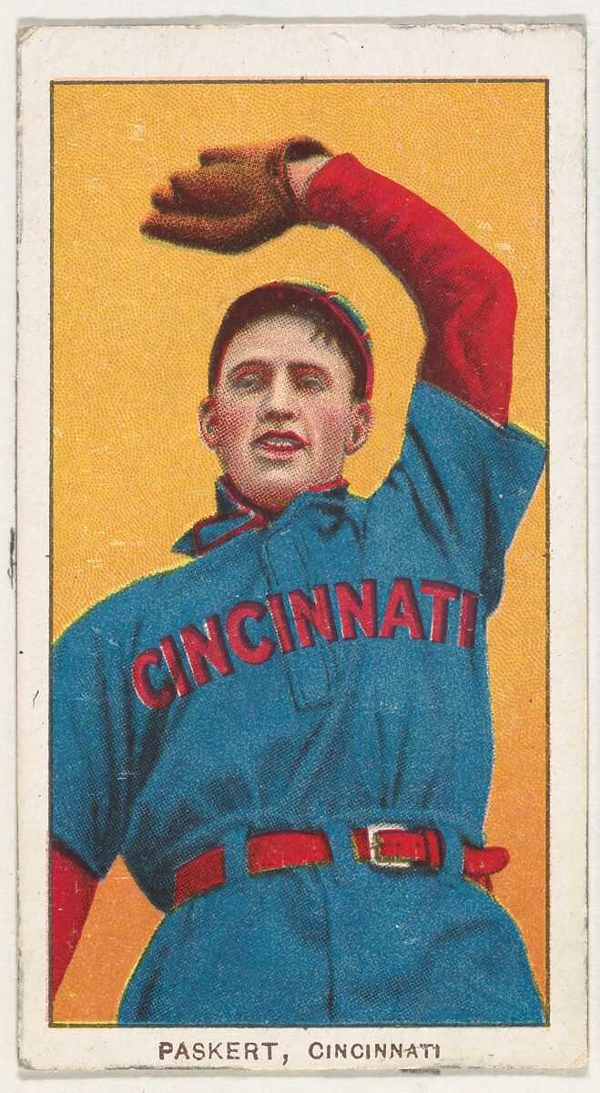 Paskert, Cincinnati, National League, from the White Border series (T206) for the American Tobacco Company, Issued by American Tobacco Company, Commercial lithograph 