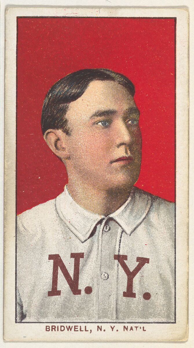 Bridwell, New York, National League, from the White Border series (T206) for the American Tobacco Company, Issued by American Tobacco Company, Commercial lithograph 