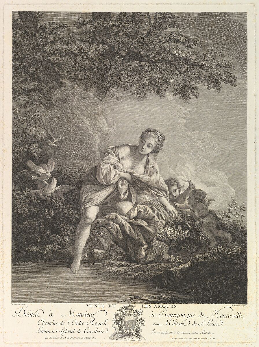Venus et les Amours (Venus and the Loves), René Gaillard (French, ca. 1719–1790 Paris), Etching and engraving 
