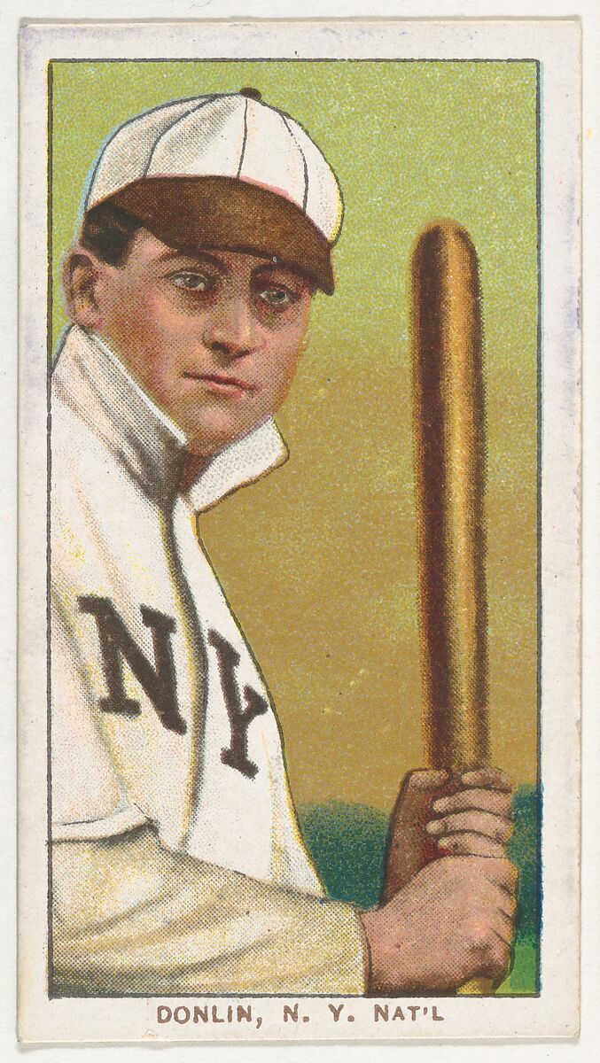 Donlin, New York, National League, from the White Border series (T206) for the American Tobacco Company, Issued by American Tobacco Company, Commercial lithograph 