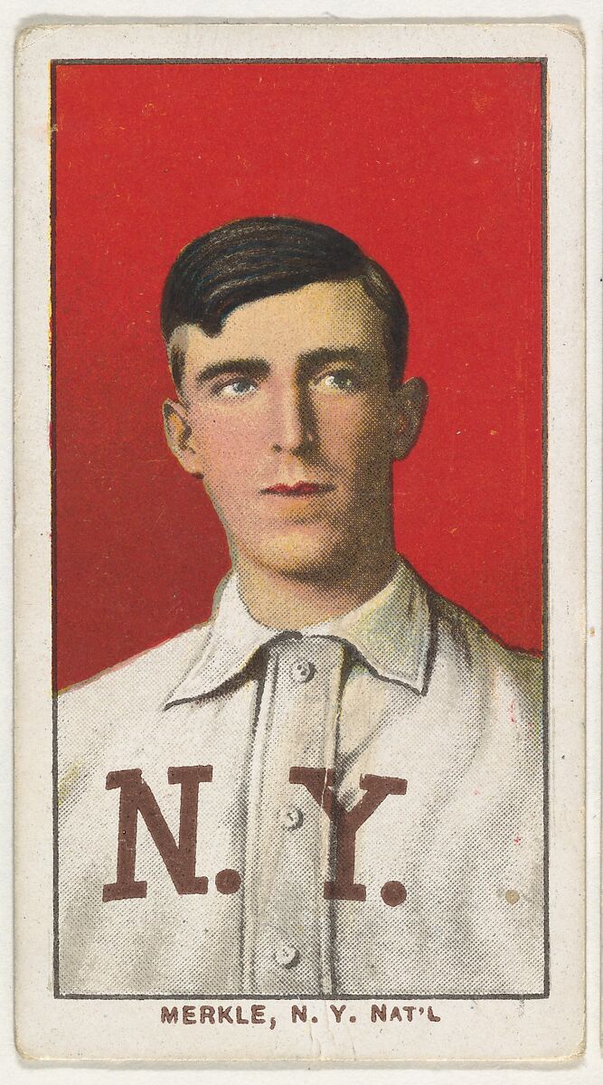 Merkle, New York, National League, from the White Border series (T206) for the American Tobacco Company, Issued by American Tobacco Company, Commercial lithograph 