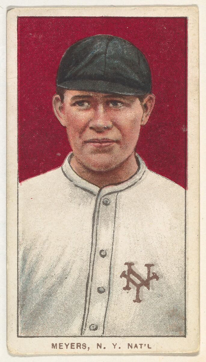 Meyers, New York, National League, from the White Border series (T206) for the American Tobacco Company, Issued by American Tobacco Company, Commercial lithograph 