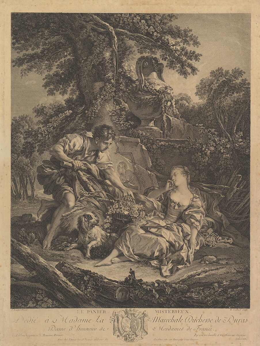 Le Panier Misterieux (The Mysterious Basket), René Gaillard (French, ca. 1719–1790 Paris), Etching and engraving 