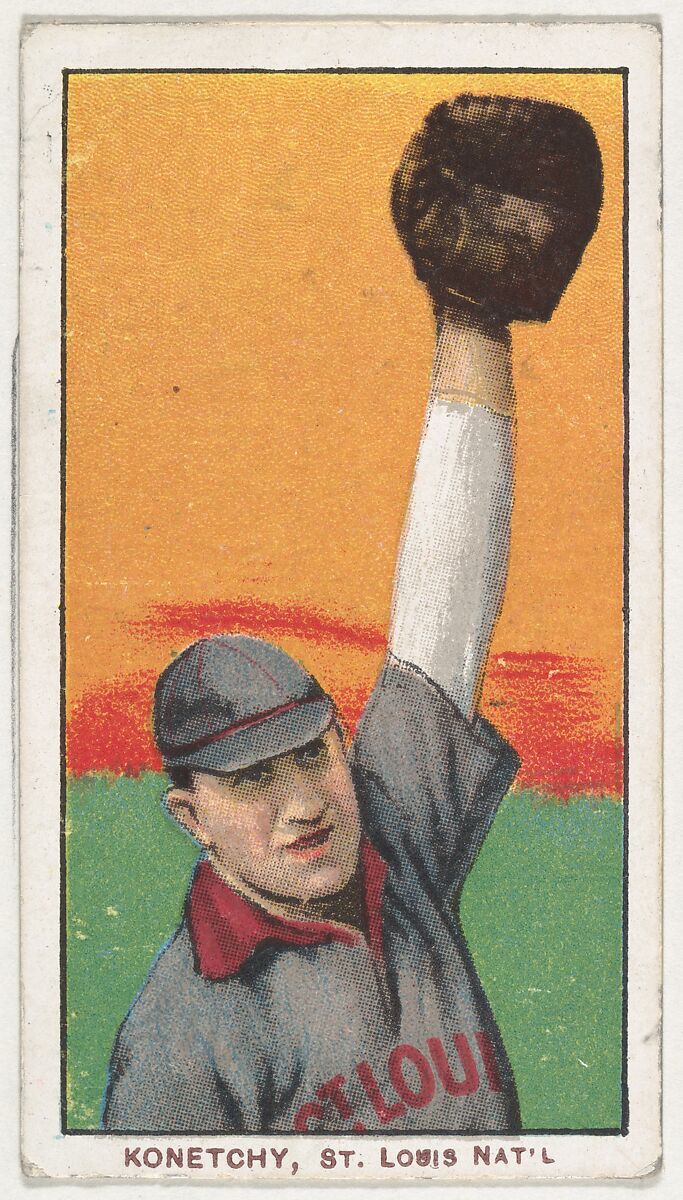 Konetchy, St. Louis, National League, from the White Border series (T206) for the American Tobacco Company, Issued by American Tobacco Company, Commercial lithograph 