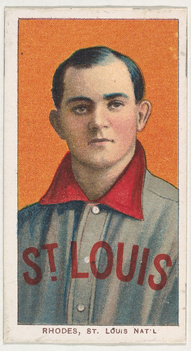 Rhodes, St. Louis, National League, from the White Border series (T206) for the American Tobacco Company, Issued by American Tobacco Company, Commercial lithograph 
