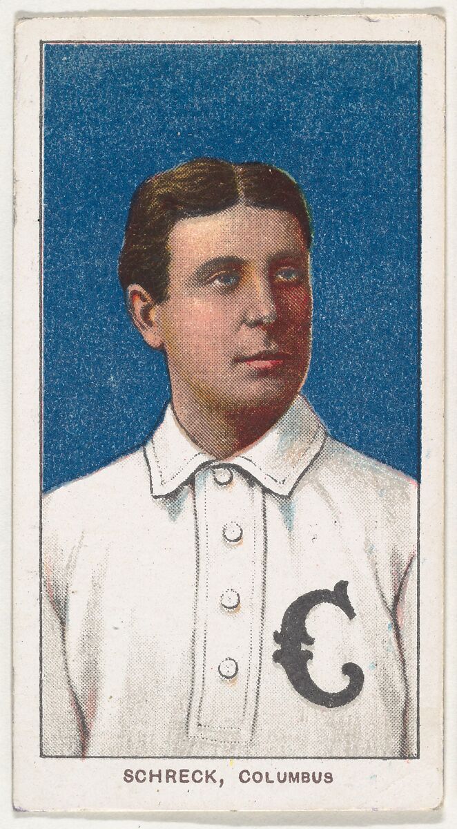 Schreck, Columbus, American Association, from the White Border series (T206) for the American Tobacco Company, Issued by American Tobacco Company, Commercial lithograph 