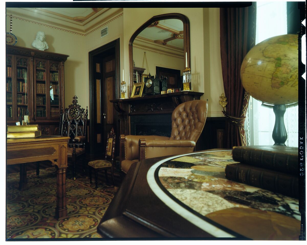 Gothic Library, Frederick Clarke Withers (American (born England), Shepton Mallet, Somersetshire 1828–1901 Yonkers, New York), Walnut, oak, pine, American
