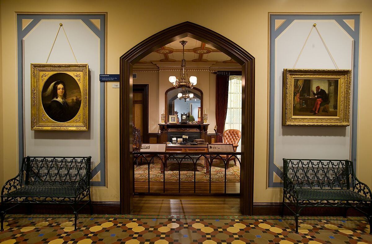 Gothic Library, Frederick Clarke Withers (American (born England), Shepton Mallet, Somersetshire 1828–1901 Yonkers, New York), Walnut, oak, pine, American