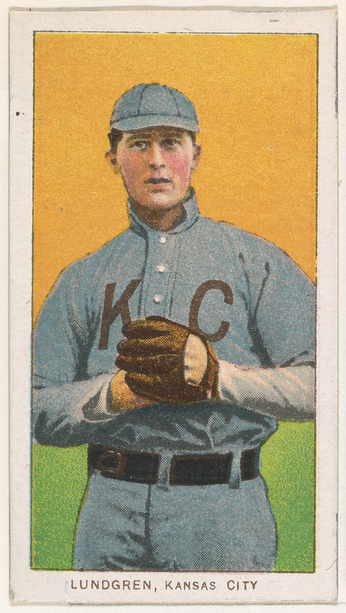 Lundgren, Kansas City, American Association, from the White Border series (T206) for the American Tobacco Company, Issued by American Tobacco Company, Commercial lithograph 