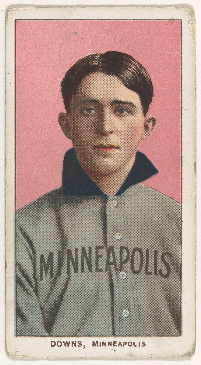 Downs, Minneapolis, American Association, from the White Border series (T206) for the American Tobacco Company, Issued by American Tobacco Company, Commercial lithograph 