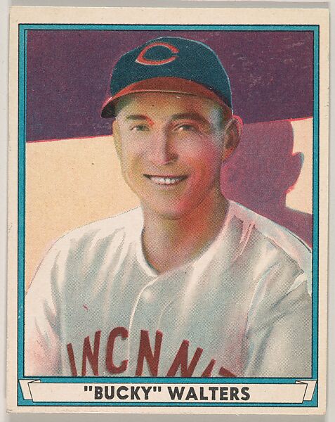 "Bucky" Walters, Cincinnati Reds,  from Play Ball, Sports Hall of Fame series (R336), issued by Gum, Inc., Gum, Inc. (Philadelphia, Pennsylvania), Commercial lithograph 