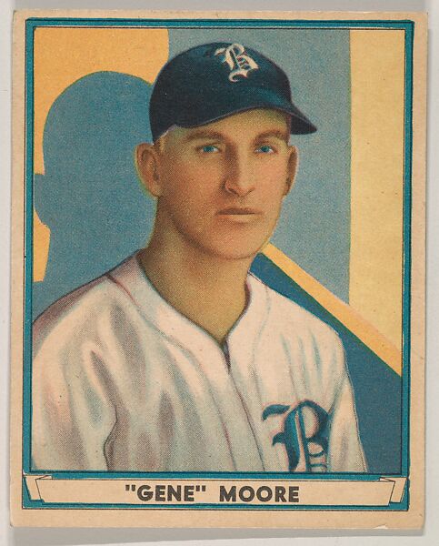 "Gene" Moore, Boston Braves, from Play Ball, Sports Hall of Fame series (R336), issued by Gum, Inc., Gum, Inc. (Philadelphia, Pennsylvania), Commercial lithograph 