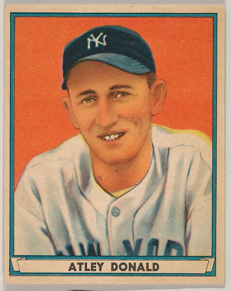 Atley Donald, New York Yankees, from Play Ball, Sports Hall of Fame series (R336), issued by Gum, Inc., Gum, Inc. (Philadelphia, Pennsylvania), Commercial lithograph 