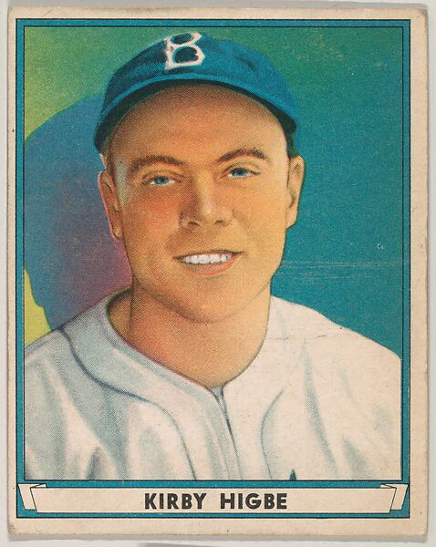 Kirby Higbe, Brooklyn Dodgers, from Play Ball, Sports Hall of Fame series (R336), issued by Gum, Inc., Gum, Inc. (Philadelphia, Pennsylvania), Commercial lithograph 