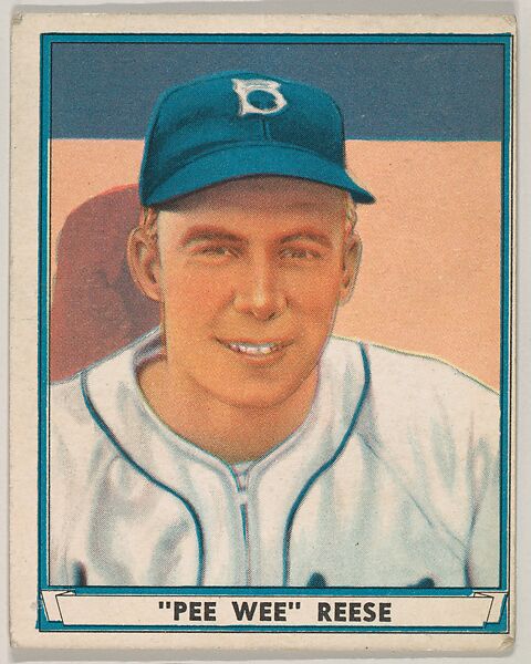 "Pee Wee" Reese, Brooklyn Dodgers, from Play Ball, Sports Hall of Fame series (R336), issued by Gum, Inc., Gum, Inc. (Philadelphia, Pennsylvania), Commercial lithograph 