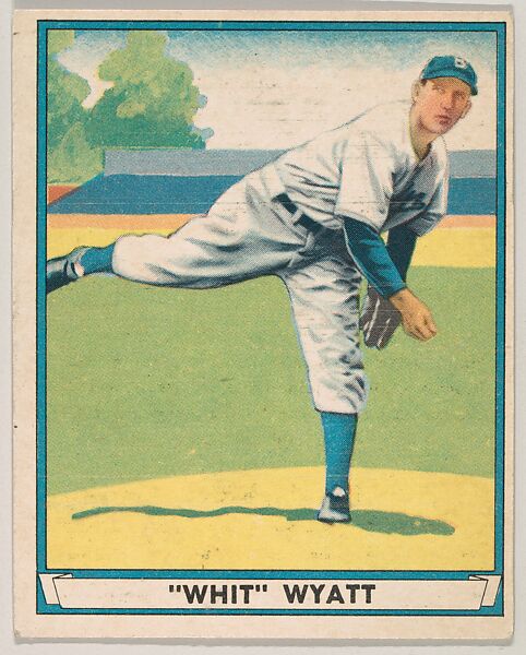 "Whit" Wyatt, Brooklyn Dodgers, from Play Ball, Sports Hall of Fame series (R336), issued by Gum, Inc., Gum, Inc. (Philadelphia, Pennsylvania), Commercial lithograph 