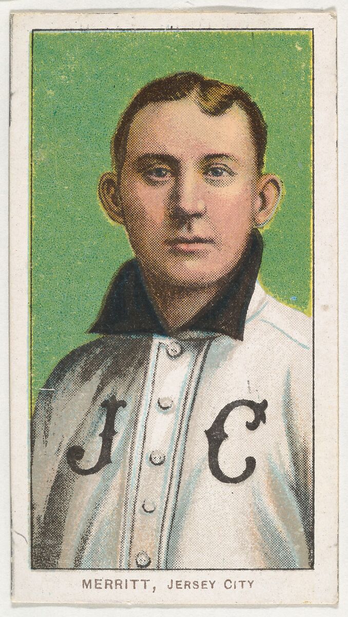 Merritt, Jersey City, Eastern League, from the White Border series (T206) for the American Tobacco Company, Issued by American Tobacco Company, Commercial lithograph 