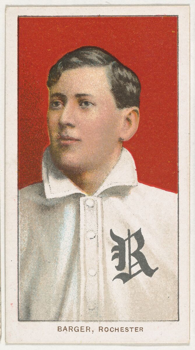 Issued by American Tobacco Company - Barger, Rochester, Eastern League,  from the White Border series (T206) for the American Tobacco Company
