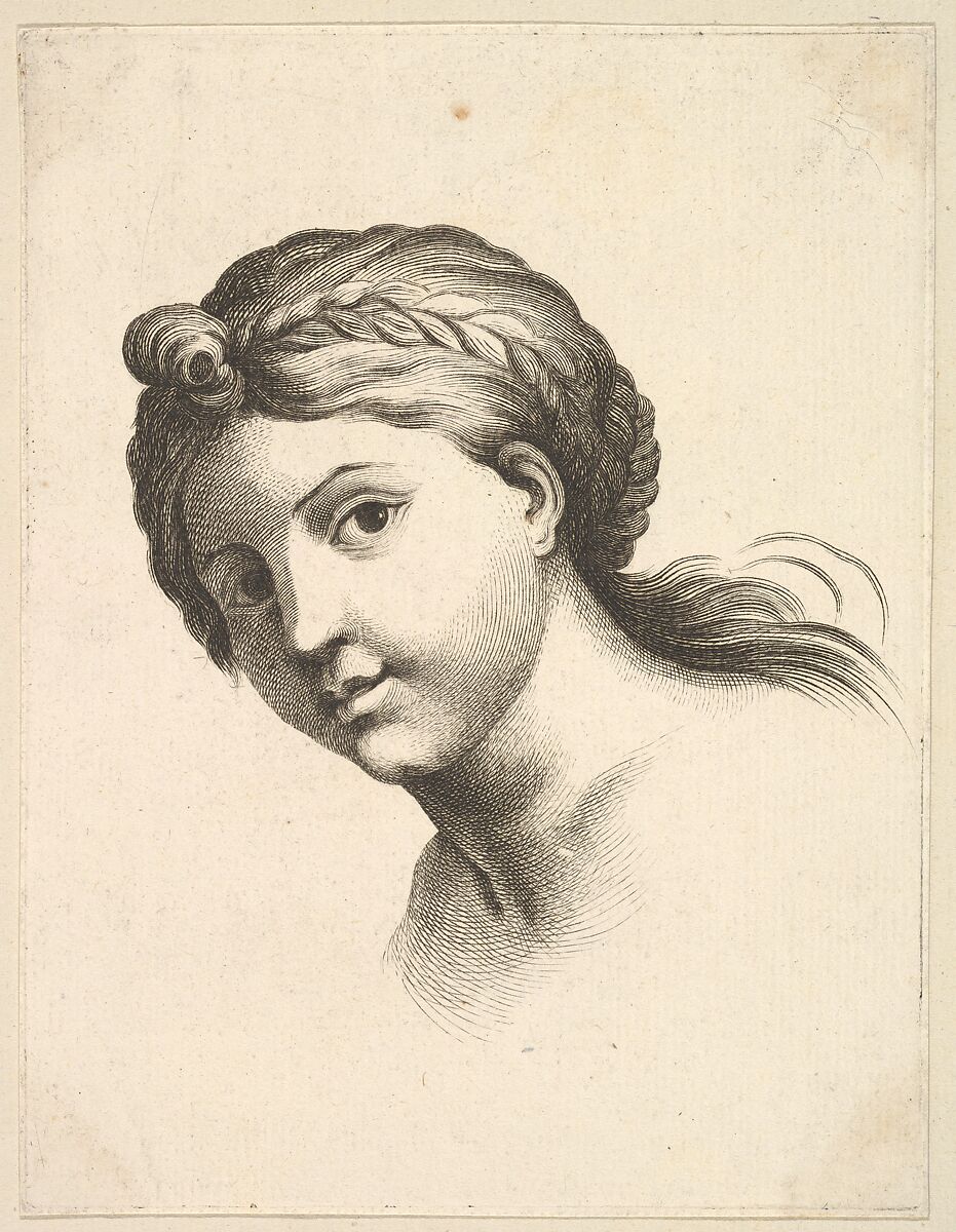Head of a Woman, from Livre de Têtes Gravées d'apres F. Boucher et Autres (Book of Heads Engraved after F. Boucher and Others), Anonymous, French, 18th century, Etching and engraving 