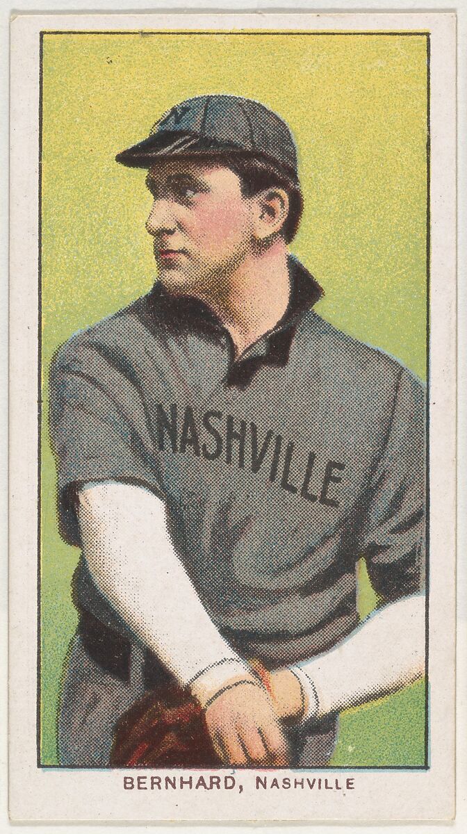 Bernhard, Nashville, Southern League, from the White Border series (T206) for the American Tobacco Company, Issued by American Tobacco Company, Commercial lithograph 