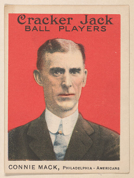 Connie Mack, Philadelphia – Americans, from the Ball Players series (E145) for Cracker Jack, Rueckheim Bros. &amp; Eckstein (American, Chicago and Brooklyn), Commercial color lithograph 