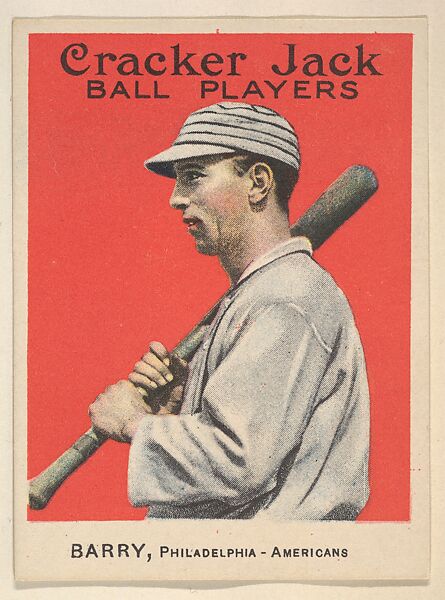 Barry, Philadelphia – Americans, from the Ball Players series (E145) for Cracker Jack, Rueckheim Bros. &amp; Eckstein (American, Chicago and Brooklyn), Commercial color lithograph 