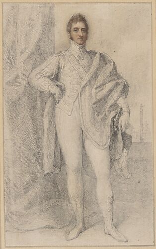 Portrait of George, 5th Duke of Marlborough, with Blenheim Palace in the Distance