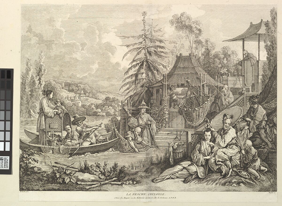 La pesche chinoise (Chinese Fishing), from Chinoiseries, Jacques Gabriel Huquier (French, Paris 1730–1805 Shrewsbury), Etching and engraving