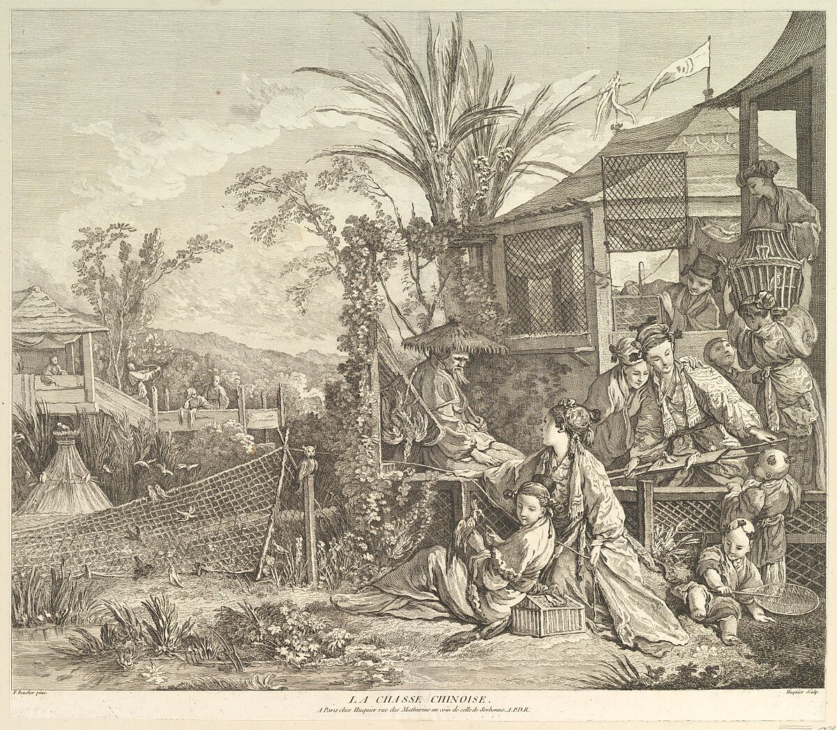 La Chasse Chinoise (The Chinese Hunt), from Chinoiseries, Jacques Gabriel Huquier (French, Paris 1730–1805 Shrewsbury), Etching and engraving 