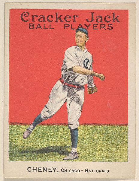 Cheney, Chicago – Nationals, from the Ball Players series (E145) for Cracker Jack, Rueckheim Bros. &amp; Eckstein (American, Chicago and Brooklyn), Commercial color lithograph 