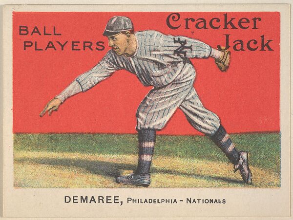 Demaree, Philadelphia – Nationals, from the Ball Players series (E145) for Cracker Jack, Rueckheim Bros. &amp; Eckstein (American, Chicago and Brooklyn), Commercial color lithograph 