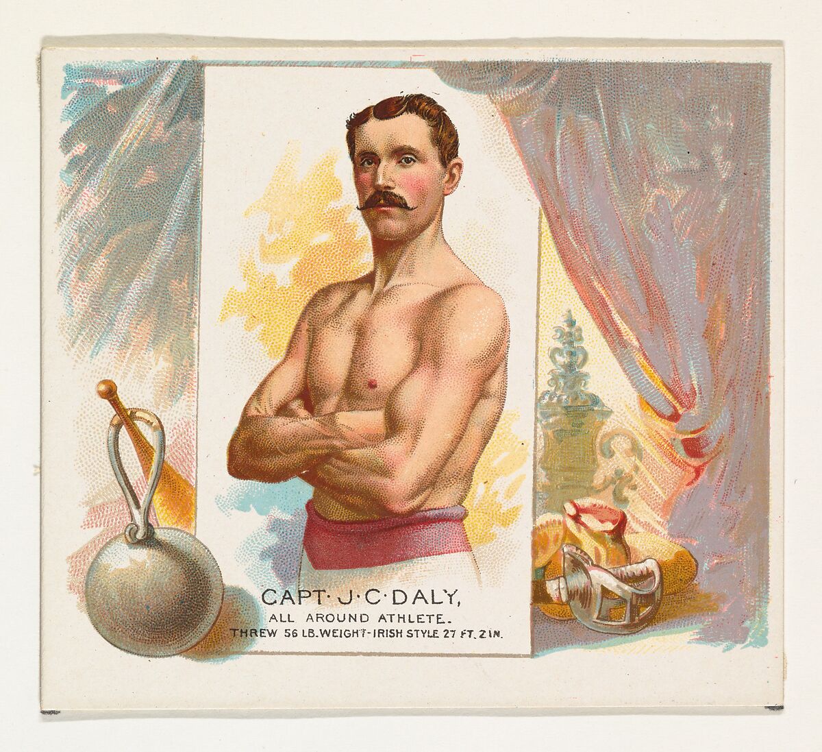 Captain J.C. Daly, All Around Athlete, from World's Champions, Second Series (N43) for Allen & Ginter Cigarettes, Allen &amp; Ginter (American, Richmond, Virginia), Commercial lithograph 