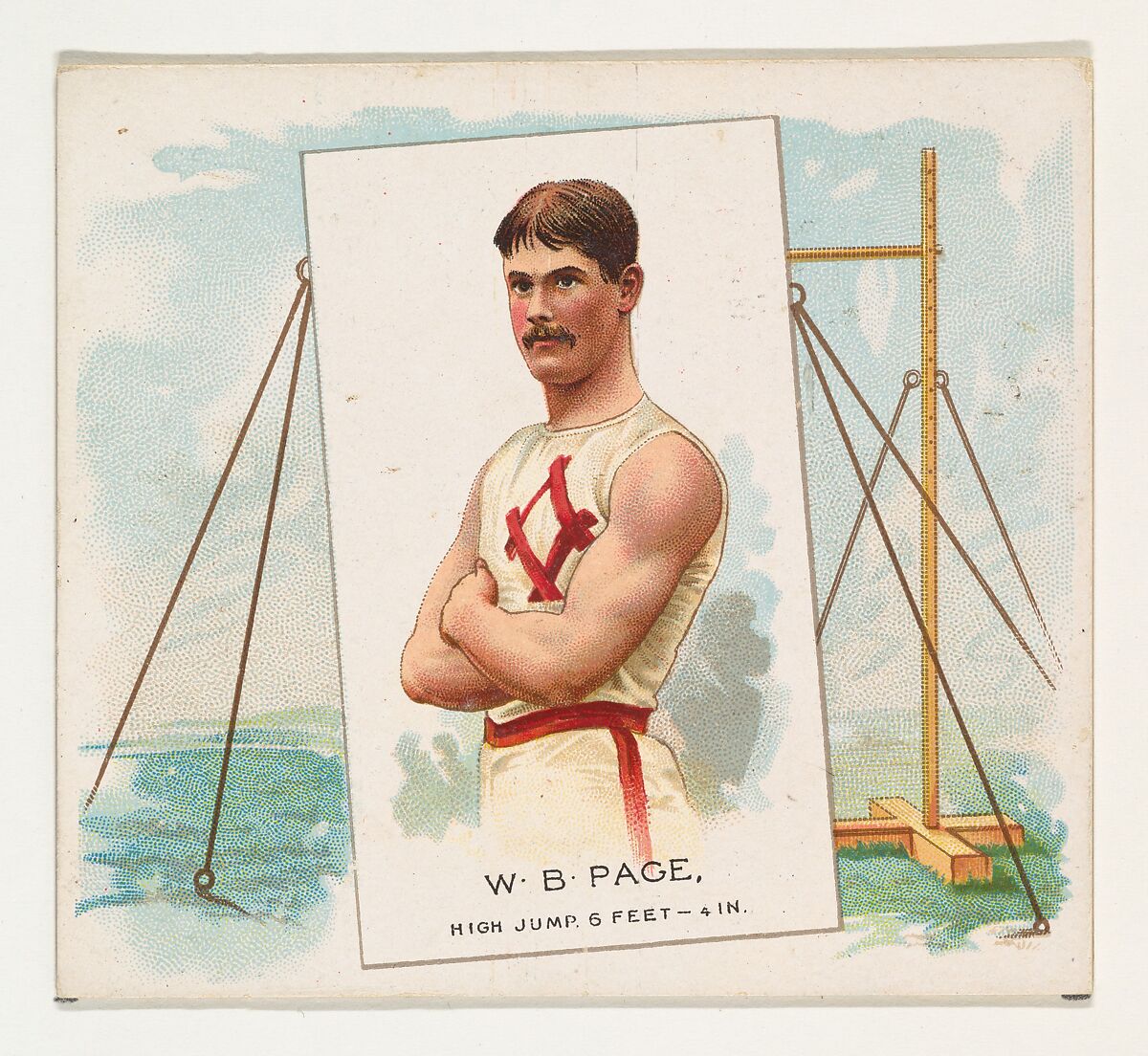 W.B. Page, High Jump, from World's Champions, Second Series (N43) for Allen & Ginter Cigarettes, Allen &amp; Ginter (American, Richmond, Virginia), Commercial lithograph 