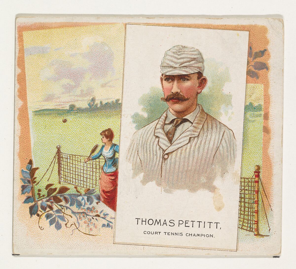 Thomas Pettitt, Court Tennis Champion, from World's Champions, Second Series (N43) for Allen & Ginter Cigarettes, Allen &amp; Ginter (American, Richmond, Virginia), Commercial lithograph 