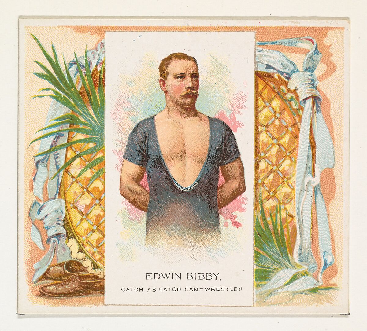 Edwin Bibby, Catch as Catch Can- Wrestler, from World's Champions, Second Series (N43) for Allen & Ginter Cigarettes, Allen &amp; Ginter (American, Richmond, Virginia), Commercial lithograph 