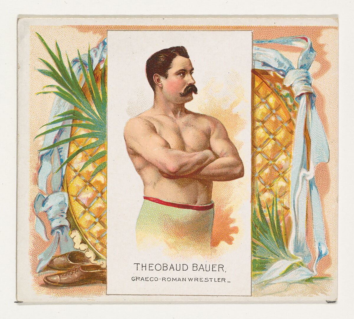 Theobaud Bauer, Graeco-Roman Wrestler, from World's Champions, Second Series (N43) for Allen & Ginter Cigarettes, Allen &amp; Ginter (American, Richmond, Virginia), Commercial lithograph 