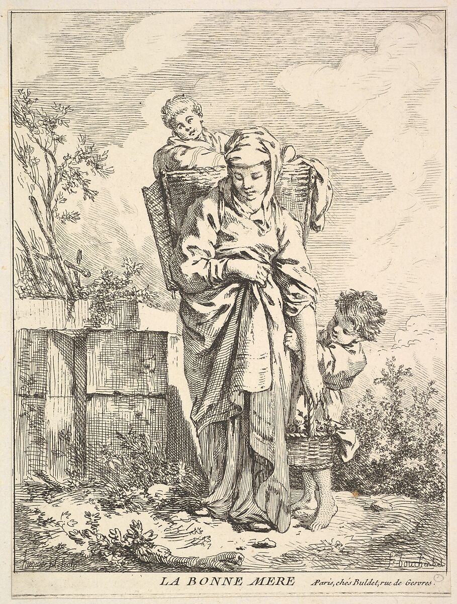 The Good Mother, Jacques Gabriel Huquier (French, Paris 1730–1805 Shrewsbury), Etching 