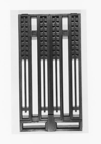 Grill from the Avery Coonley House, Riverside, Illinois, Frank Lloyd Wright (American, Richland Center, Wisconsin 1867–1959 Phoenix, Arizona), Oak, American