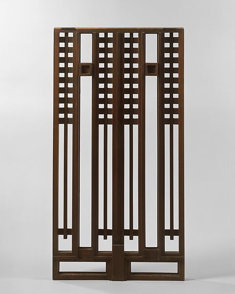 Grill from the Avery Coonley House, Riverside, Illinois, Frank Lloyd Wright (American, Richland Center, Wisconsin 1867–1959 Phoenix, Arizona), Oak, American 