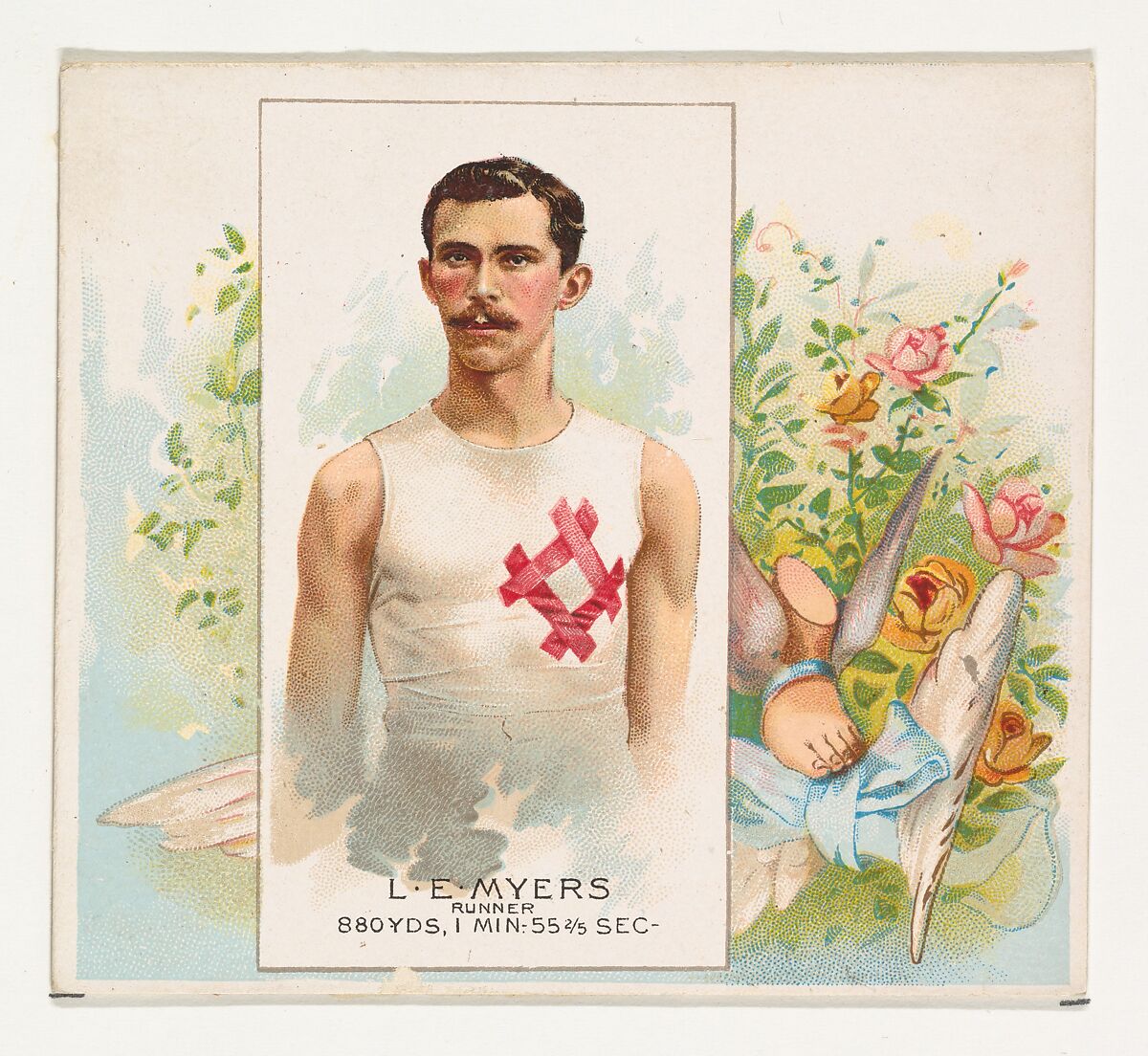 L.E. Meyers, Runner, from World's Champions, Second Series (N43) for Allen & Ginter Cigarettes, Allen &amp; Ginter (American, Richmond, Virginia), Commercial lithograph 