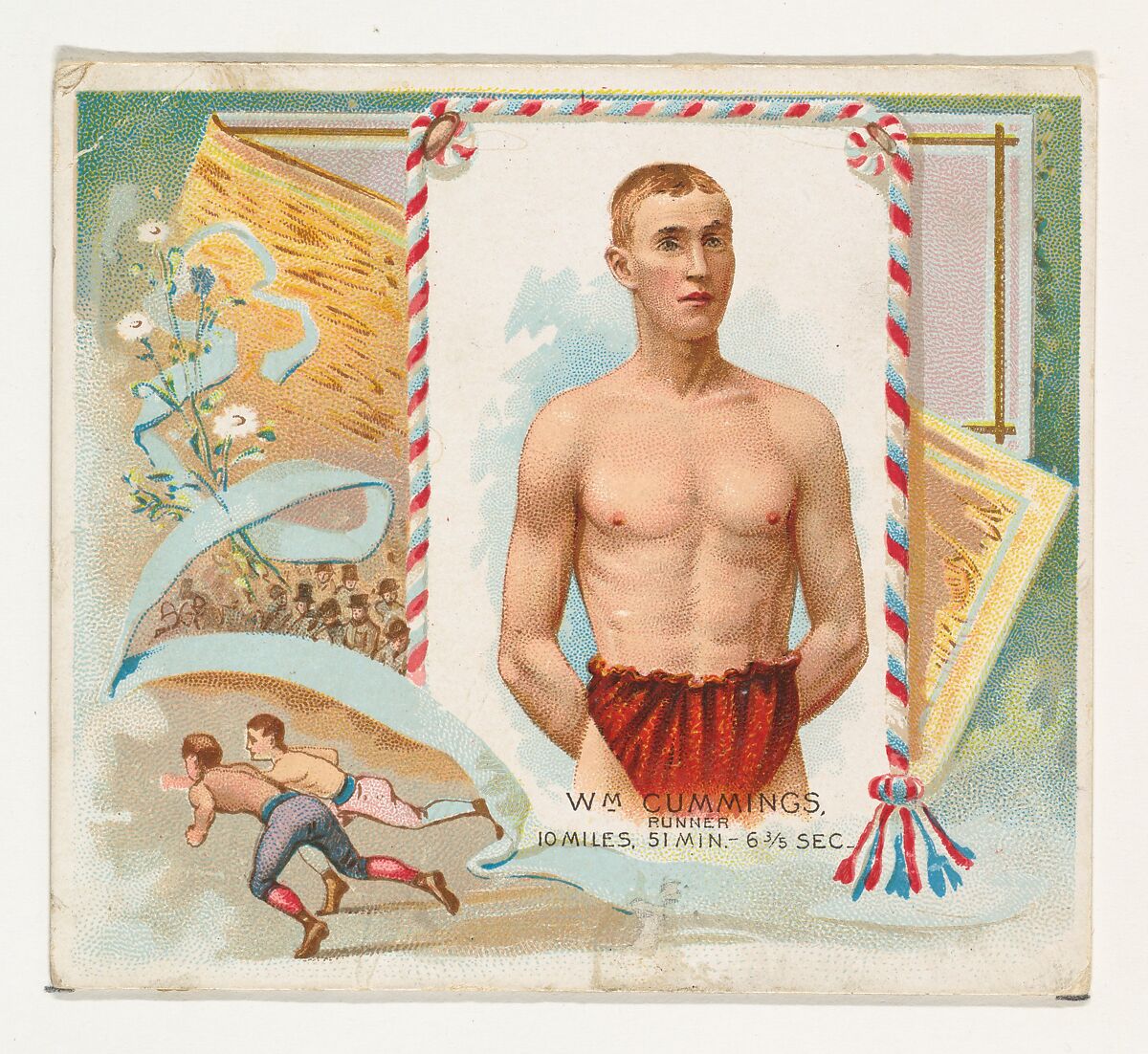 William Cummings, Runner, from World's Champions, Second Series (N43) for Allen & Ginter Cigarettes, Allen &amp; Ginter (American, Richmond, Virginia), Commercial lithograph 