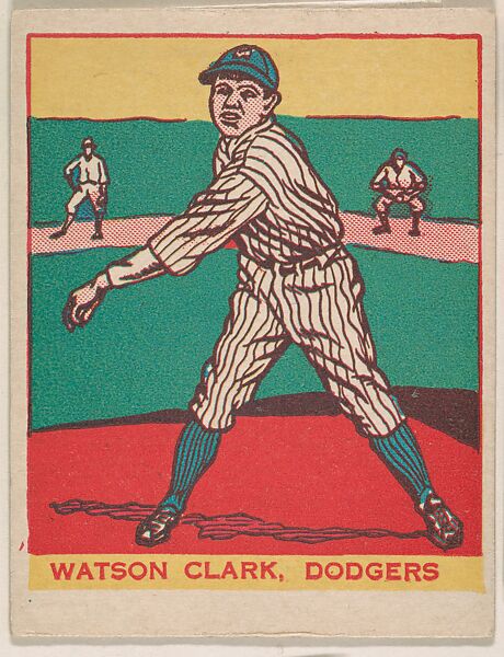 Watson Clark, Dodgers; verso: No. 407, Watson Clark, Brooklyn Nationals, Commercial lithograph 