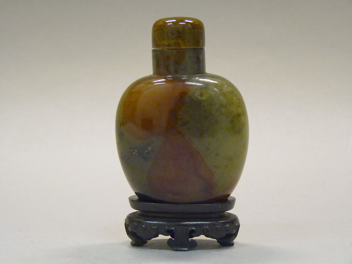 Snuff Bottle, Moss agate, China 