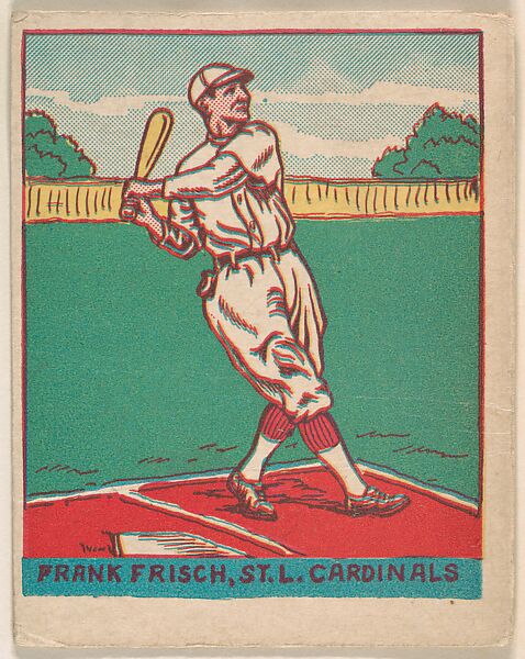 Frank Frisch, St. L. Cardinals; verso: No. 419, Frank Frisch, St. Louis Cardinals, Commercial lithograph 
