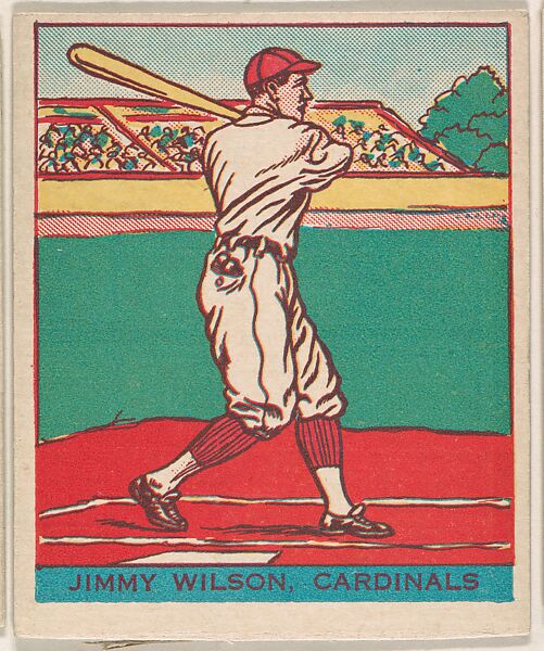 Jimmy Wilson, Cardinals; verso: No. 422, Jimmy Wilson, St. Louis Nationals, Commercial lithograph 